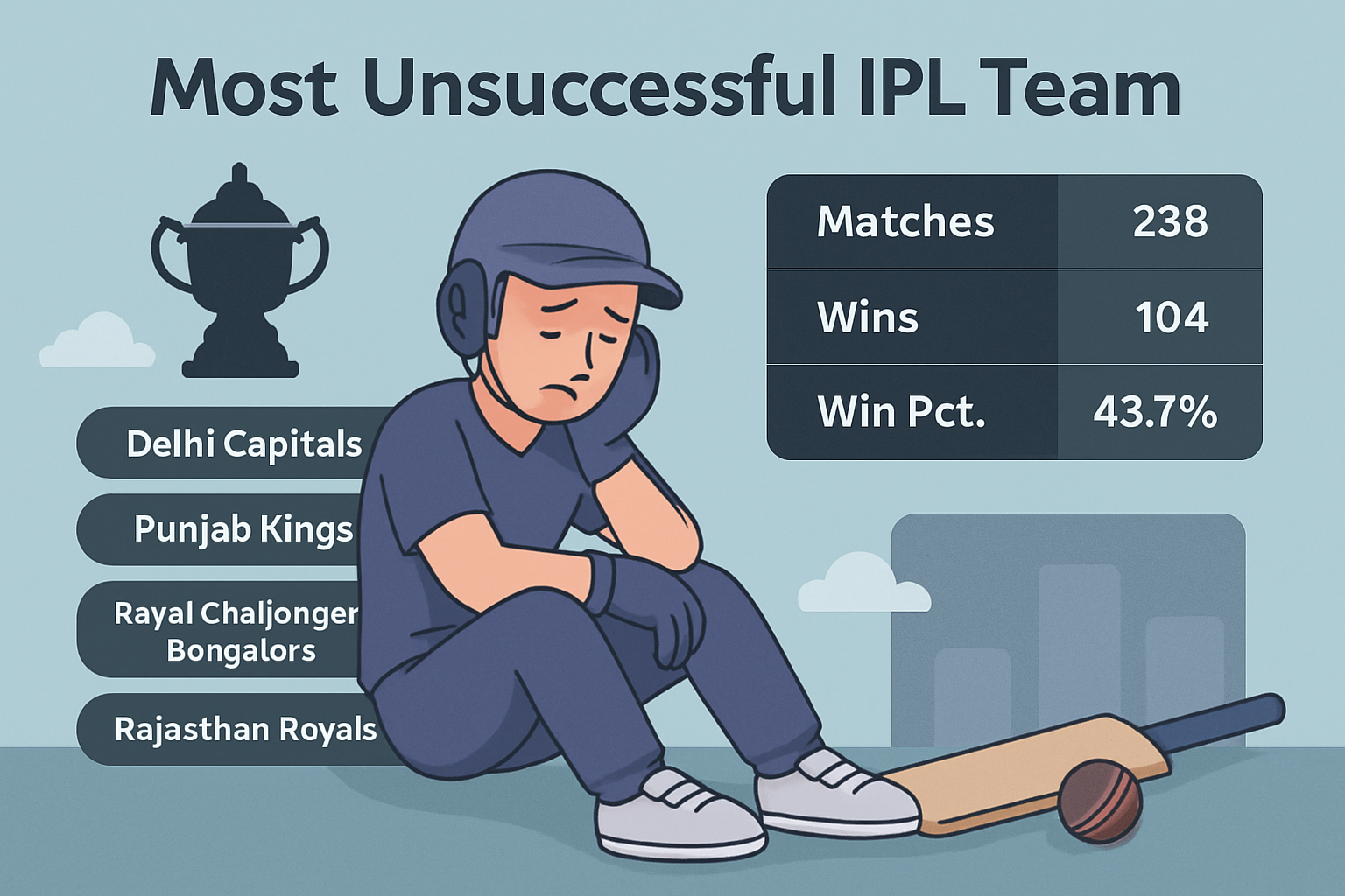 Most Unsuccessful IPL Team – unsuccessful ipl team list & metrics