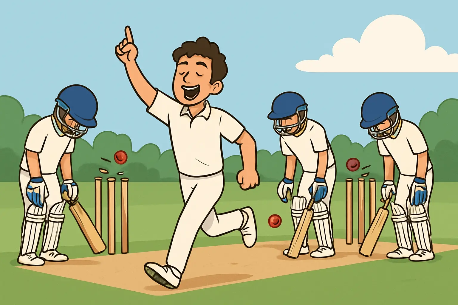 Wickets constitute a double hat-trick: what counts