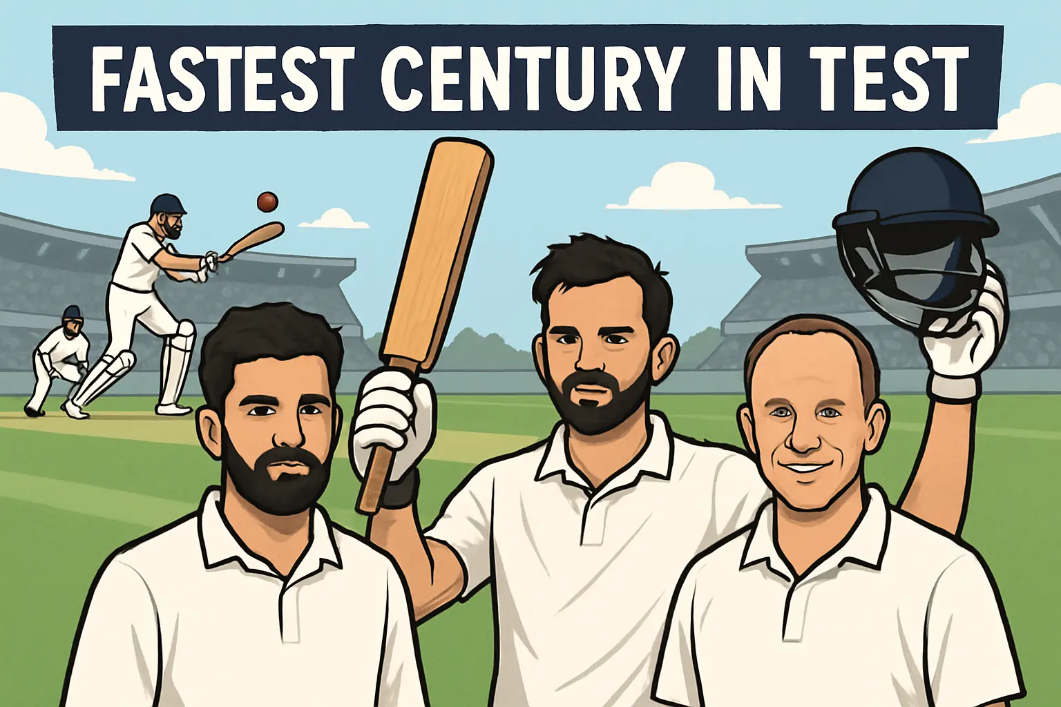 Fastest century in test: Leaders, Context & Iconic Innings